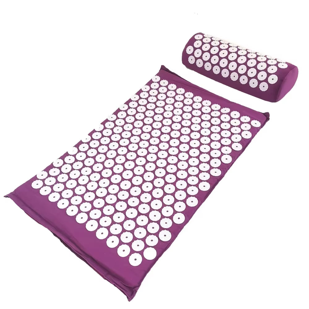 Premium Acupressure Massage Cushion and Yoga Mat Set for Pain Relief and Stress Reduction