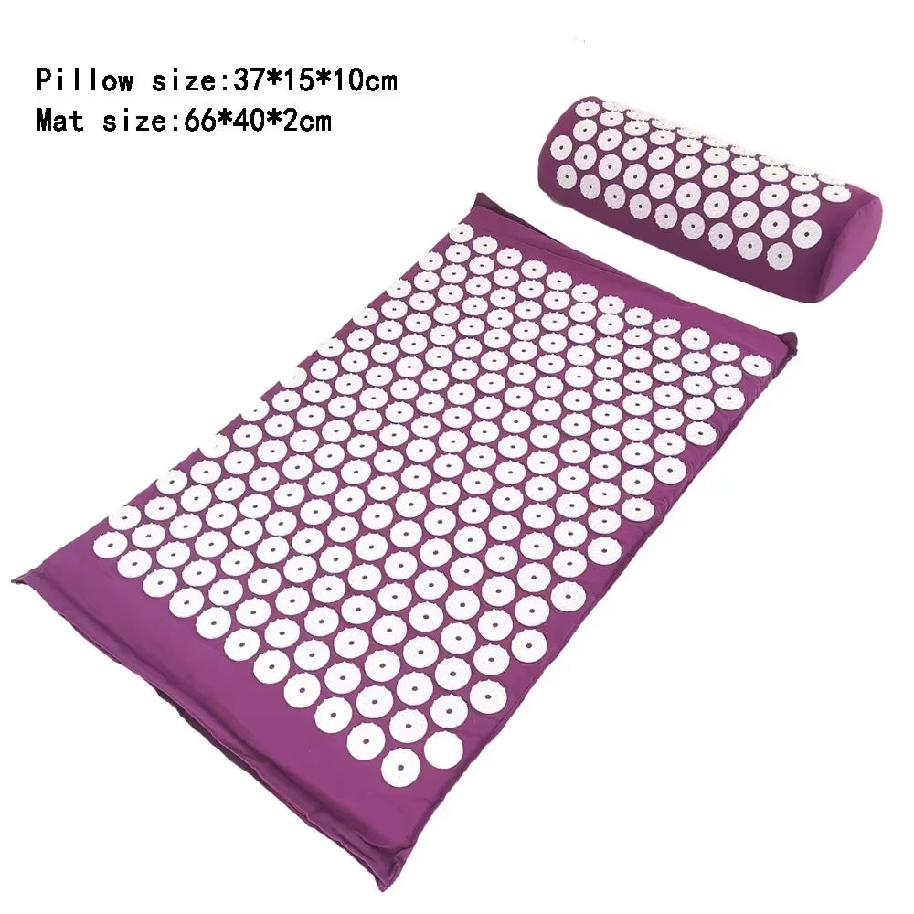 Premium Acupressure Massage Cushion and Yoga Mat Set for Pain Relief and Stress Reduction