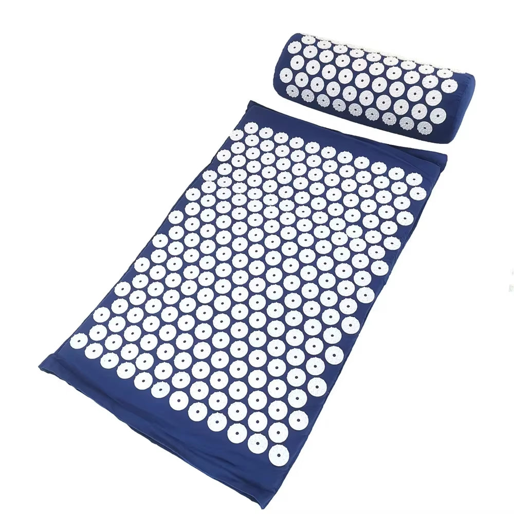 Premium Acupressure Massage Cushion and Yoga Mat Set for Pain Relief and Stress Reduction
