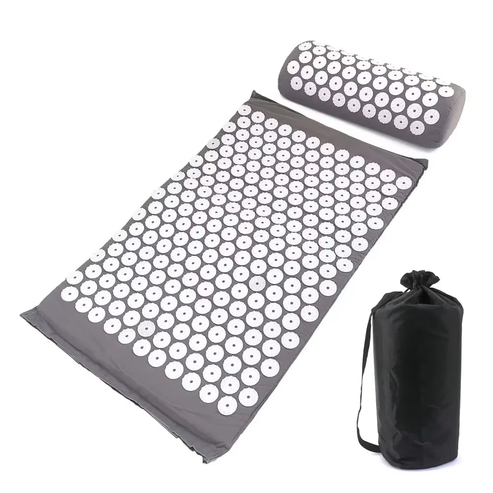 Premium Acupressure Massage Cushion and Yoga Mat Set for Pain Relief and Stress Reduction