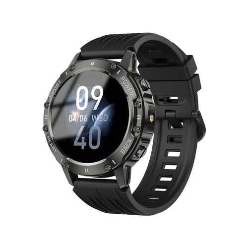 Advanced Smart Watch with Integrated Flashlight, Call and Text Functionality, 100+ Sports Modes, Pedometer, and Calorie Counter - Ideal Wearable Gift for Father's Day in Cyber Black