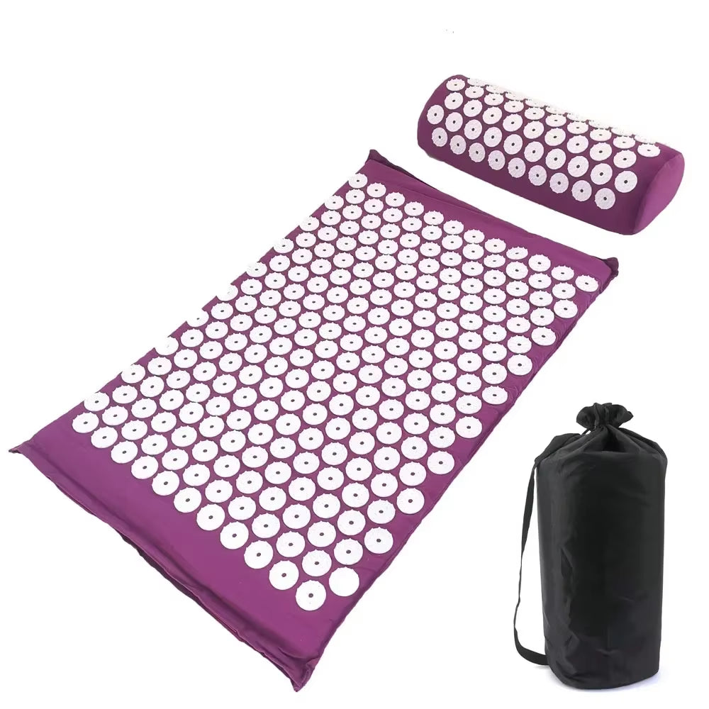 Premium Acupressure Massage Cushion and Yoga Mat Set for Pain Relief and Stress Reduction