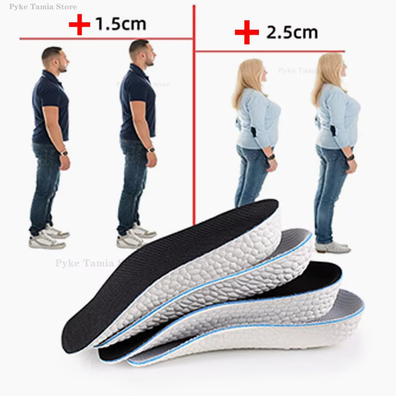Orthopedic Height Increase Insoles for Men and Women - Arch Support Memory Foam Shoe Pads for Flat Feet and Sneakers
