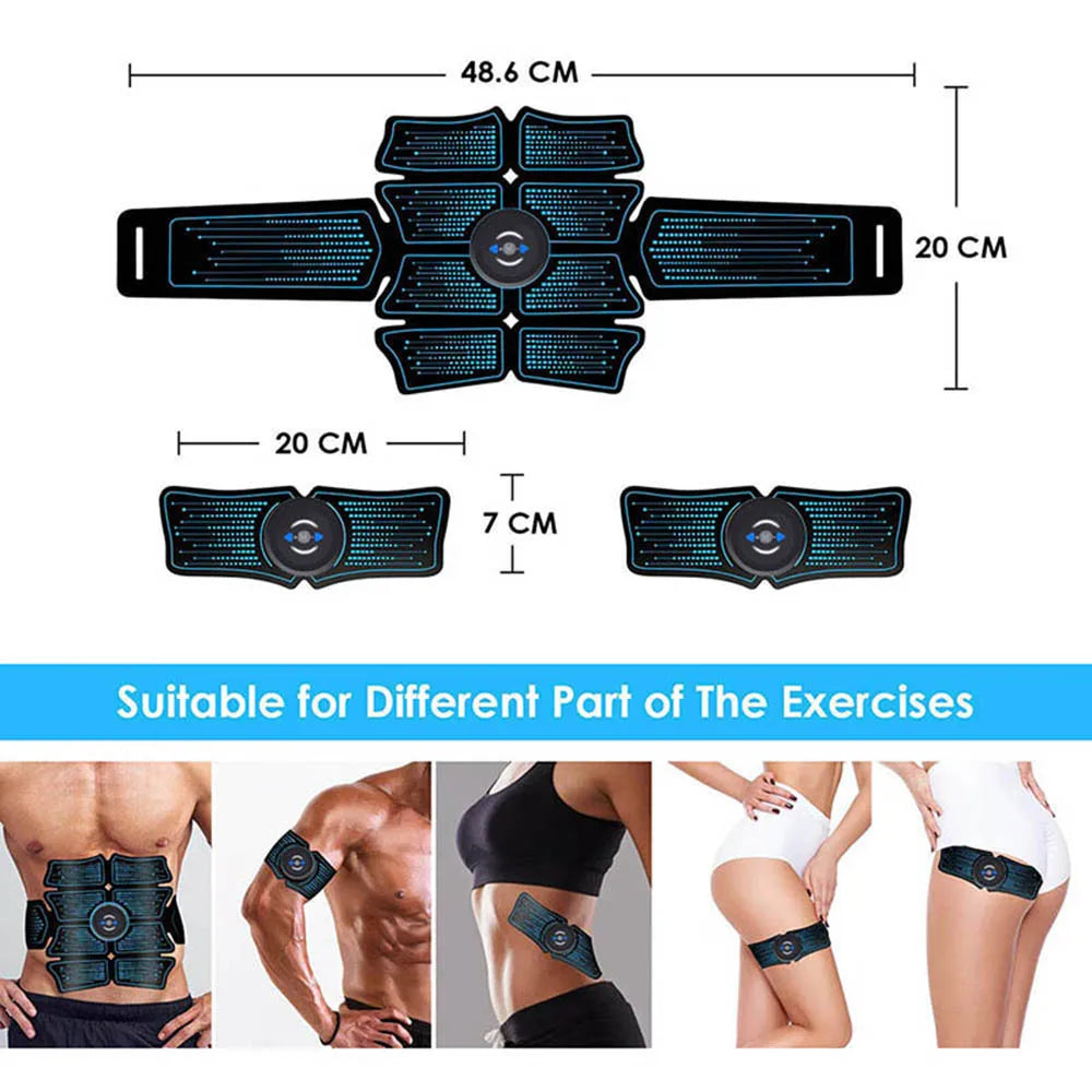 Abdominal Muscle Electrostimulator - Electric Massager and Hip Trainer for Home Gym Fitness