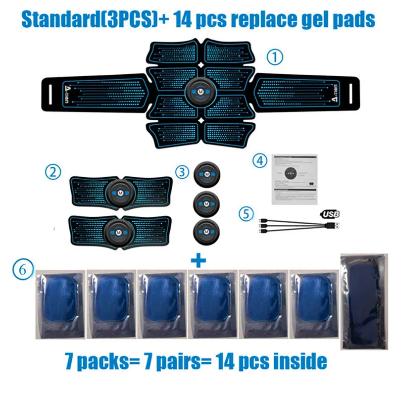 Abdominal Muscle Electrostimulator - Electric Massager and Hip Trainer for Home Gym Fitness