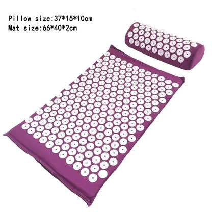 Premium Acupressure Massage Cushion and Yoga Mat Set for Pain Relief and Stress Reduction