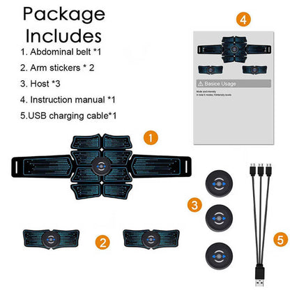 Abdominal Muscle Electrostimulator - Electric Massager and Hip Trainer for Home Gym Fitness