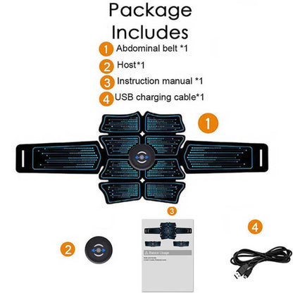 Abdominal Muscle Electrostimulator - Electric Massager and Hip Trainer for Home Gym Fitness
